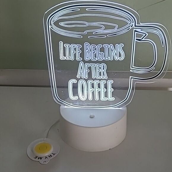 LED Coffee Mug Lamp - White - Picture 2 of 4